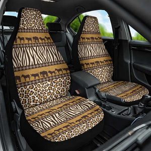 Leopards and Zebra Skins Car Seat Cover Mix African Pattern