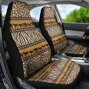 Leopards and Zebra Skins Car Seat Cover Mix African Pattern