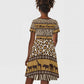 Leopards and Zebra Skins Kid Short Sleeve Dress Mix African Pattern