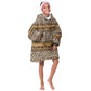 Leopards and Zebra Skins Kid Wearable Blanket Hoodie Mix African Pattern
