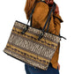 Leopards and Zebra Skins Leather Tote Bag Mix African Pattern