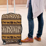 Leopards and Zebra Skins Luggage Cover Mix African Pattern