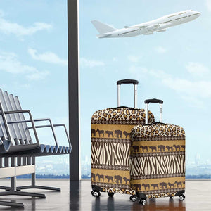 Leopards and Zebra Skins Luggage Cover Mix African Pattern
