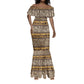 Leopards and Zebra Skins Mermaid Dress Mix African Pattern