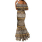 Leopards and Zebra Skins Mermaid Dress Mix African Pattern