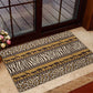 Leopards and Zebra Skins Rubber Doormat Mix African Pattern
