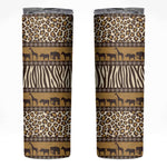 Leopards and Zebra Skins Skinny Tumbler Mix African Pattern