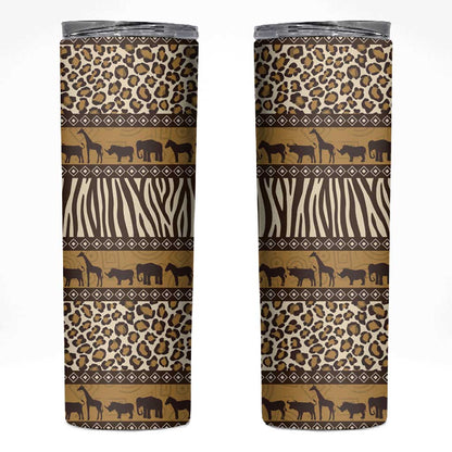 Leopards and Zebra Skins Skinny Tumbler Mix African Pattern