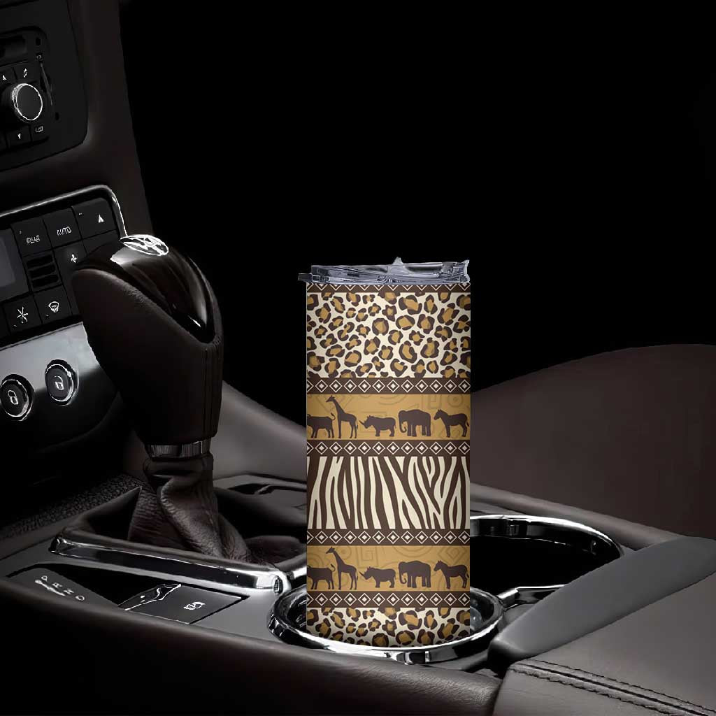 Leopards and Zebra Skins Skinny Tumbler Mix African Pattern