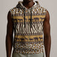 Leopards and Zebra Skins Sleeveless Zip Hoodie Mix African Pattern - African Pride