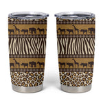 Leopards and Zebra Skins Tumbler Cup Mix African Pattern