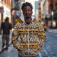 Leopards and Zebra Skins Zip Hoodie Mix African Pattern