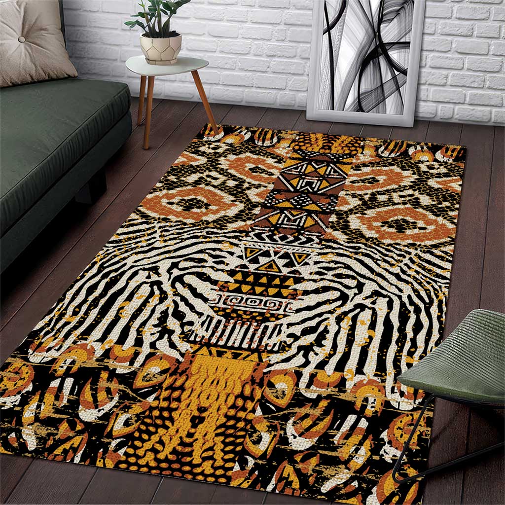 Wild Animal Skins Area Rug African Tribal Pattern