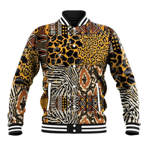 Wild Animal Skins Baseball Jacket African Tribal Pattern