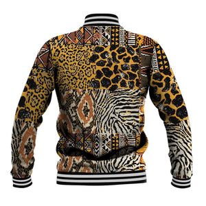 Wild Animal Skins Baseball Jacket African Tribal Pattern