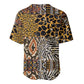 Wild Animal Skins Baseball Jersey African Tribal Pattern