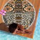 Wild Animal Skins Beach Blanket African Tribal Pattern