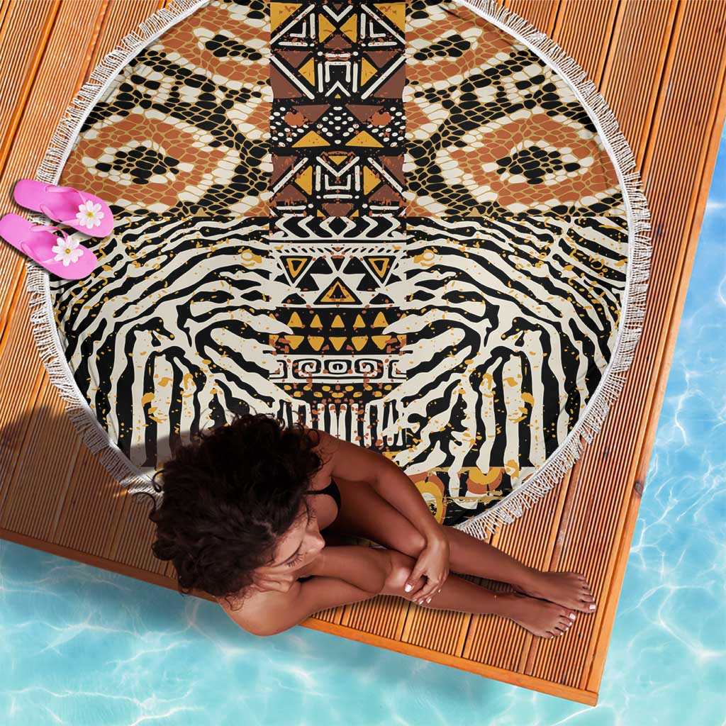 Wild Animal Skins Beach Blanket African Tribal Pattern
