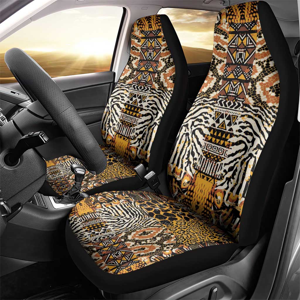 Wild Animal Skins Car Seat Cover African Tribal Pattern