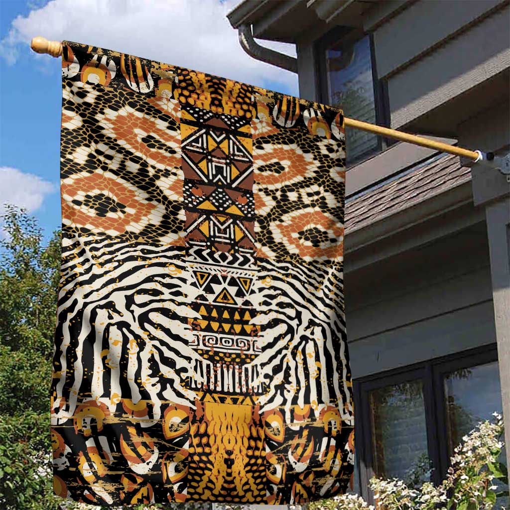 Wild Animal Skins Garden Flag African Tribal Pattern
