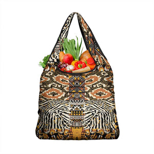 Wild Animal Skins Grocery Bag African Tribal Pattern