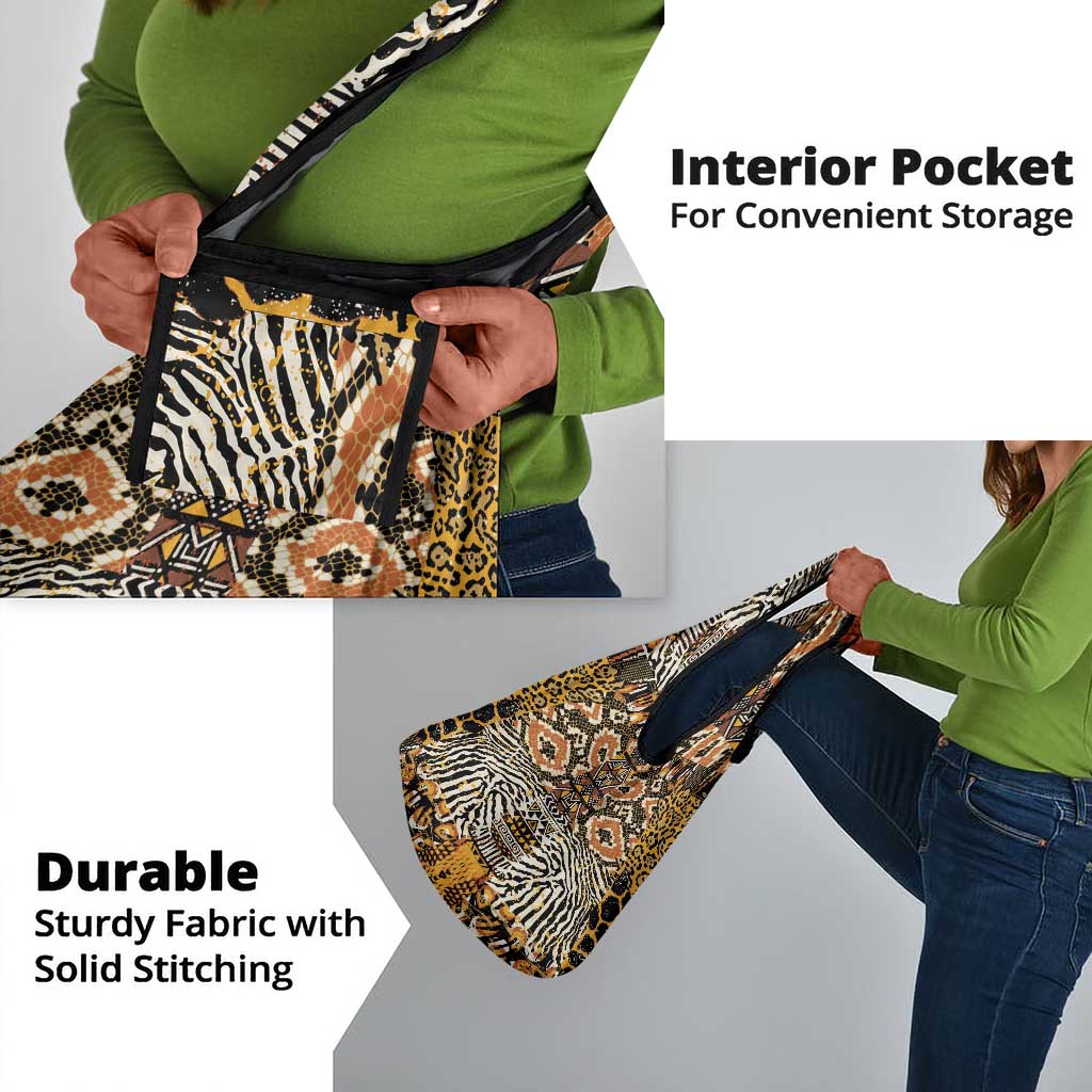 Wild Animal Skins Grocery Bag African Tribal Pattern