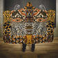 Wild Animal Skins Hooded Blanket African Tribal Pattern