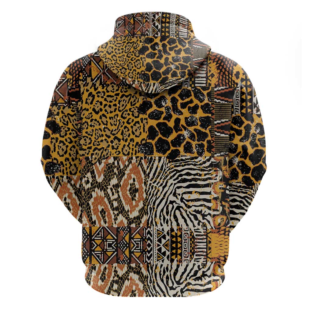 Wild Animal Skins Hoodie African Tribal Pattern