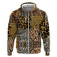 Wild Animal Skins Hoodie African Tribal Pattern