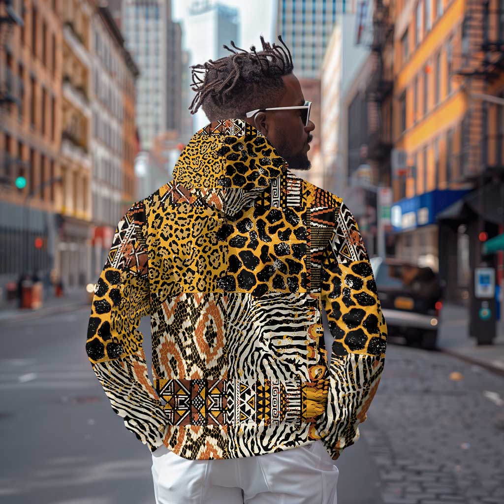 Wild Animal Skins Hoodie African Tribal Pattern