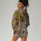 Wild Animal Skins Hoodie Dress African Tribal Pattern