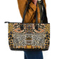 Wild Animal Skins Leather Tote Bag African Tribal Pattern