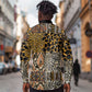 Wild Animal Skins Long Sleeve Button Shirt African Tribal Pattern