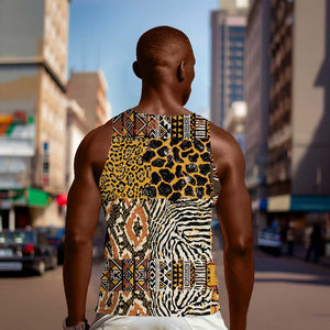 Wild Animal Skins Men Tank Top African Tribal Pattern