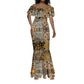 Wild Animal Skins Mermaid Dress African Tribal Pattern