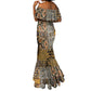 Wild Animal Skins Mermaid Dress African Tribal Pattern