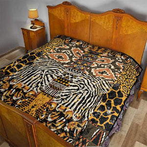 Wild Animal Skins Quilt African Tribal Pattern