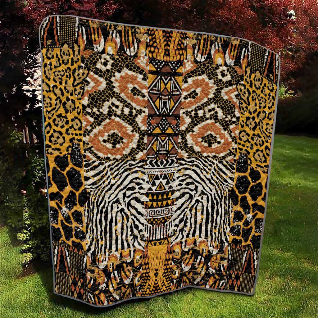 Wild Animal Skins Quilt African Tribal Pattern