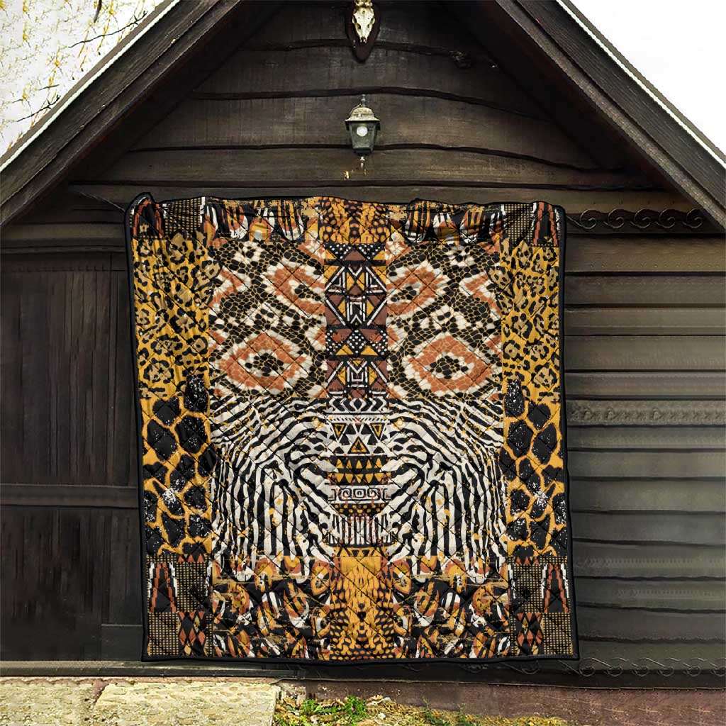 Wild Animal Skins Quilt African Tribal Pattern
