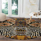 Wild Animal Skins Round Carpet African Tribal Pattern