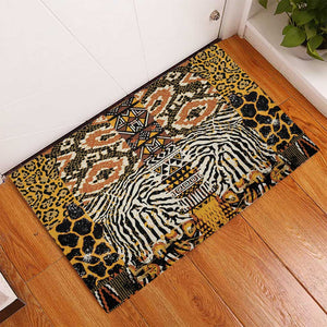 Wild Animal Skins Rubber Doormat African Tribal Pattern