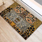 Wild Animal Skins Rubber Doormat African Tribal Pattern