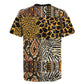 Wild Animal Skins Rugby Jersey African Tribal Pattern