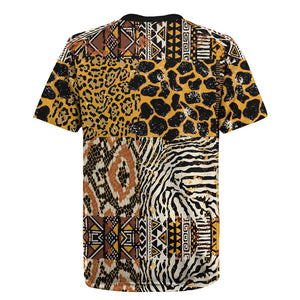 Wild Animal Skins Rugby Jersey African Tribal Pattern
