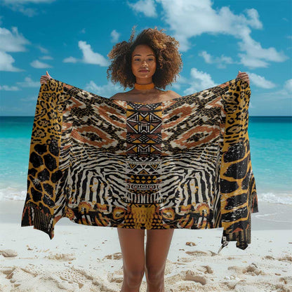 Wild Animal Skins Sarong African Tribal Pattern