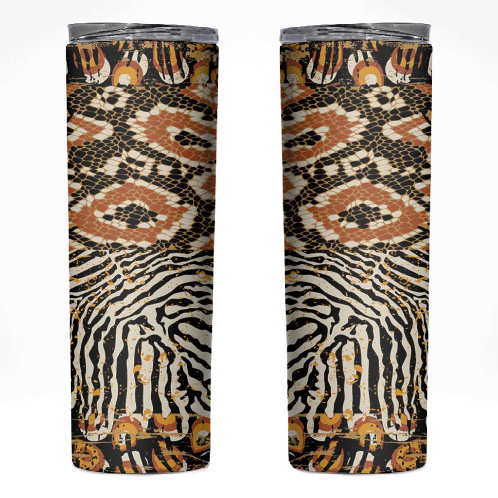 Wild Animal Skins Skinny Tumbler African Tribal Pattern