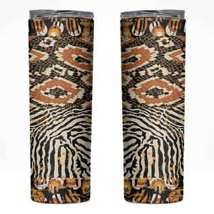 Wild Animal Skins Skinny Tumbler African Tribal Pattern