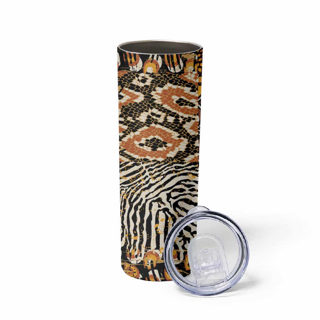 Wild Animal Skins Skinny Tumbler African Tribal Pattern