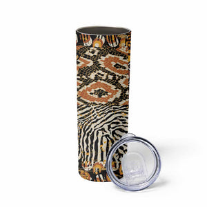 Wild Animal Skins Skinny Tumbler African Tribal Pattern