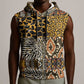Wild Animal Skins Sleeveless Zip Hoodie African Tribal Pattern - African Pride